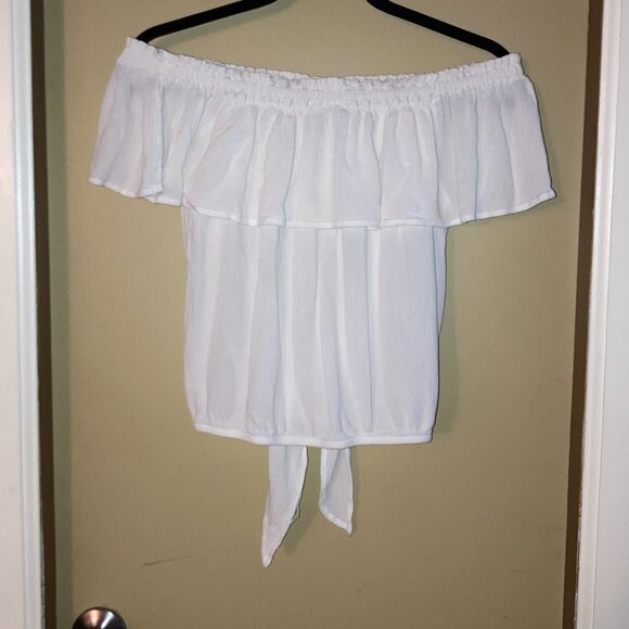 Express off the shoulder white top - Picture 2 of 3